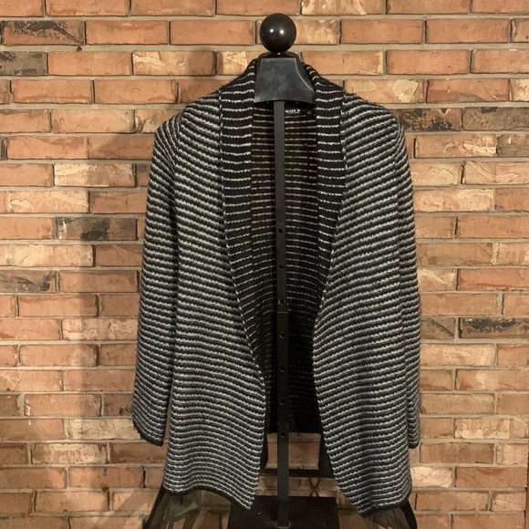 Allen B by Allen Schwartz Shawl Collar Cardigan with belt size small - Picture 2 of 10